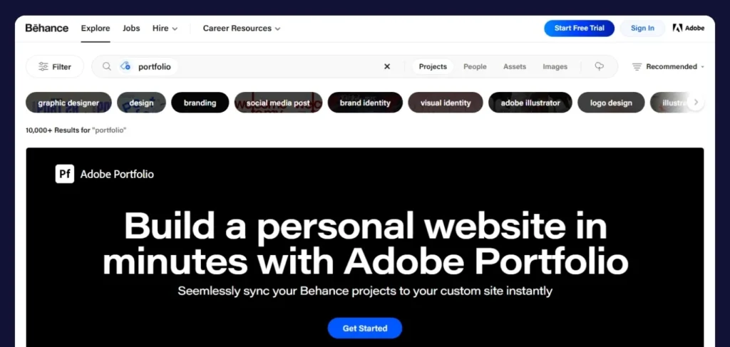 ৩। পোর্টফোলিও ওয়েবসাইট (Portfolio Website)